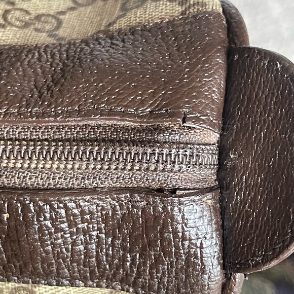 Authentic Gucci vintage web sherry line satchel bag 002.68.0069 (F301) - Picture 11 of 16